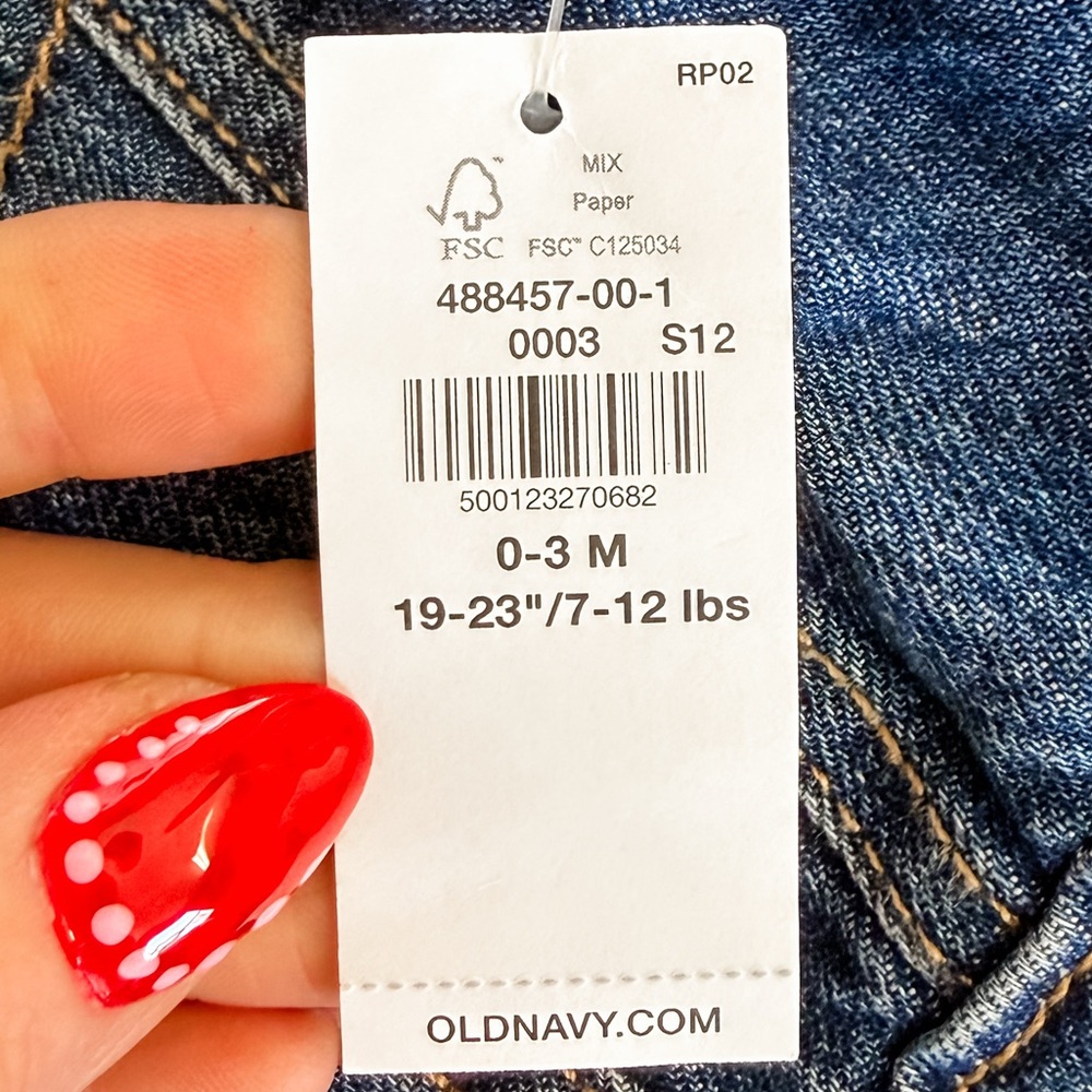 Old Navy Dark Blue Jean Jacket with Sherpa Collar - Picture 4 of 4